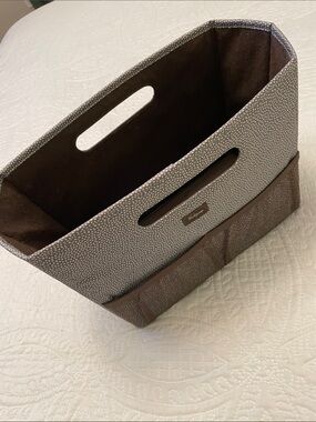 Thirty-one FOLD N’ FILE Organizer Bin Tote Folds Flat Storing Polka Dot Pattern